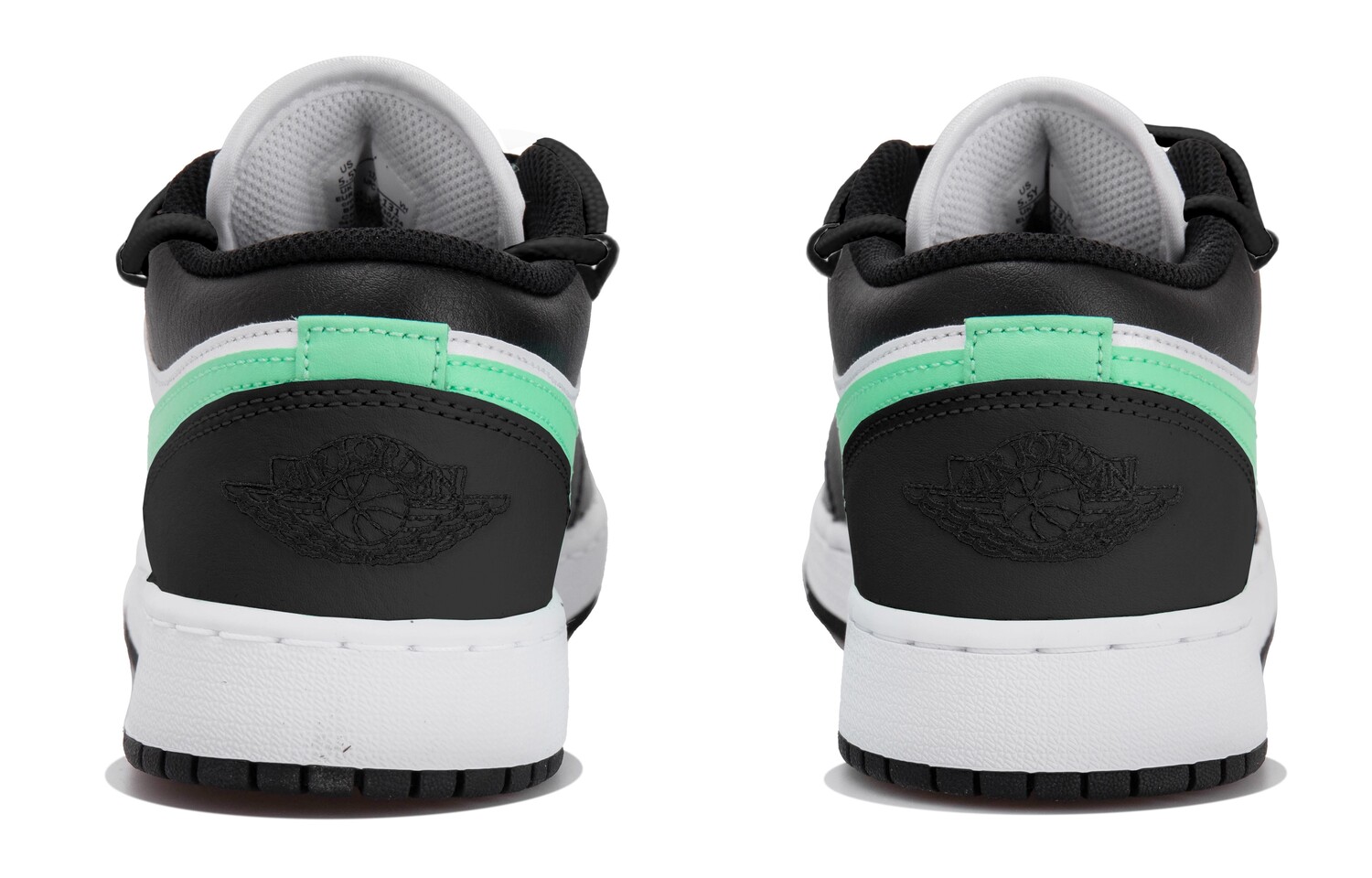 Кроссовки Air Jordan 1 Vintage Basketball Shoes Women's Low-top Black/white/green, зеленый