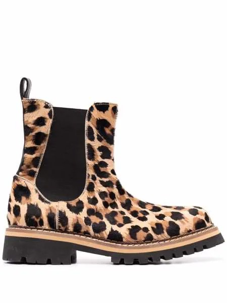 Moschino ботинки челси с леопардовым принтом