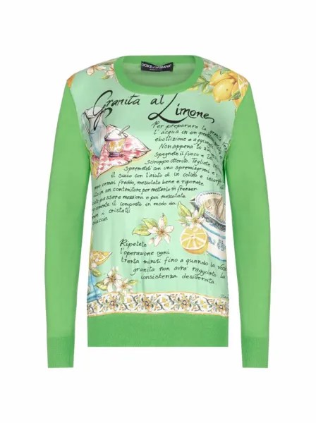 Шёлковый джемпер с принтом Dolce&Gabbana