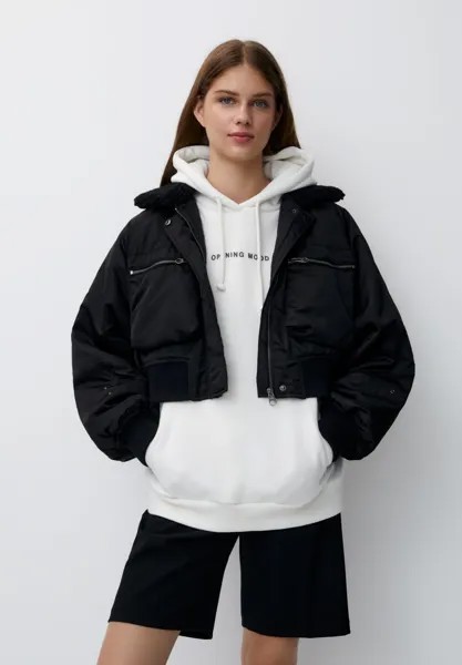 Куртка межсезонная Aviator PULL&BEAR, черный