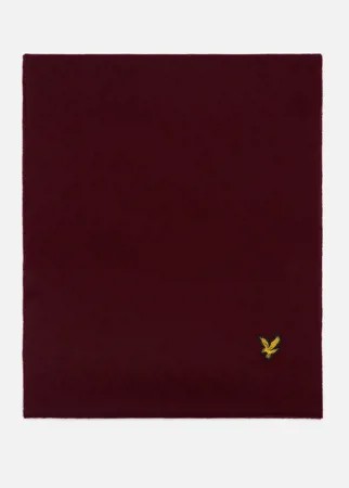 Шарф мужской Lyle&Scott Lambswool бордовый 177х32 см