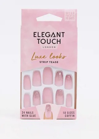 Накладные ногти Elegant Touch - Luxe Strip Tease-Мульти