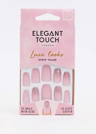 Накладные ногти Elegant Touch - Luxe Strip Tease-Мульти