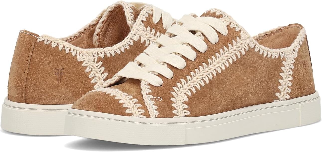 Кроссовки Frye Ivy Crochet Low Lace Sneaker, цвет Almond