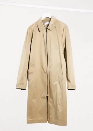Светло-бежевый oversized-тренч на молнии ASOS DESIGN