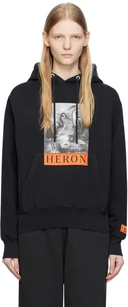 Черный худи с графическим рисунком Heron Preston