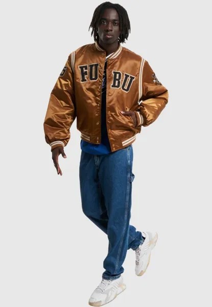 Бомбер Chaquetas FUBU COLLEGE VARSITY, цвет brown black creme