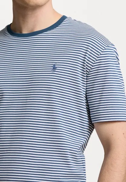 Футболка с принтом CLASSIC FIT STRIPED SOFT COTTON T-SHIRT Ralph Lauren, темно-синий