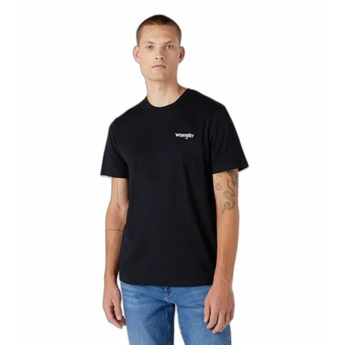 Футболка Wrangler, размер S, синий/черный