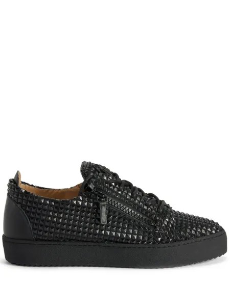 Giuseppe Zanotti кроссовки The New Manhattan с заклепками, черный