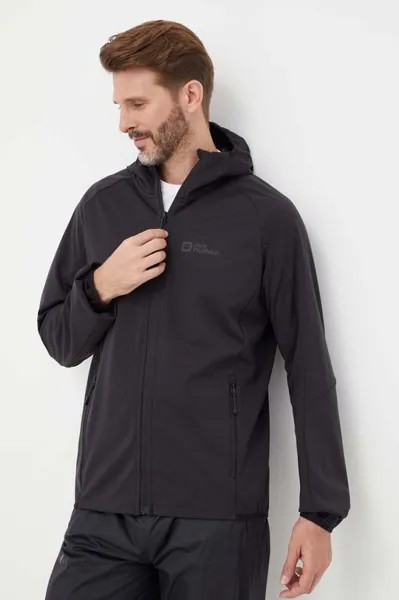 Куртка Feldberg Hoody для отдыха на открытом воздухе Jack Wolfskin, черный