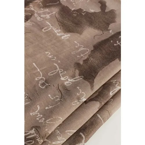 Палантин Tranini, хлопок, 140х75 см, бежевый