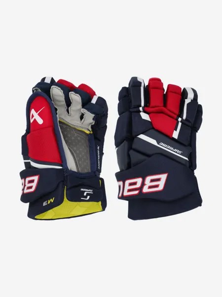 Перчатки хоккейные детские Bauer Supreme M3 INT, Синий