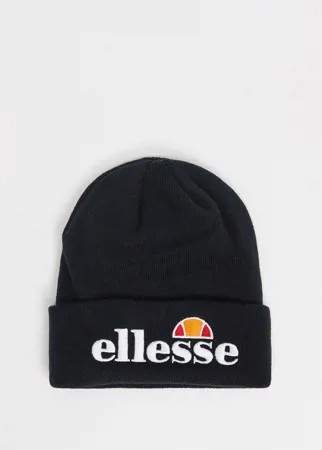 Черная шапка-бини с логотипом ellesse-Темно-синий