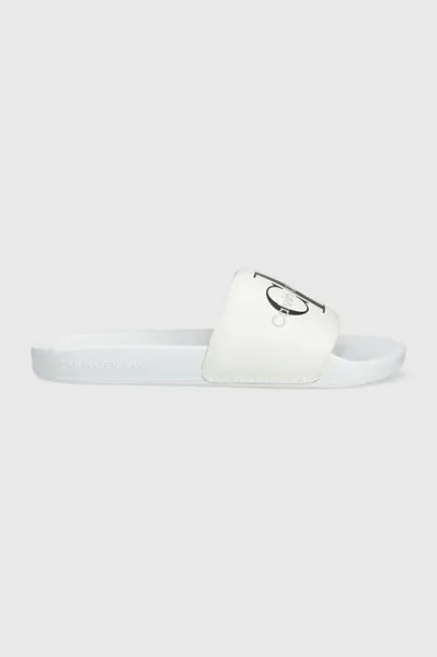 Шлепанцы SLIDE MONOGRAM CO Calvin Klein Jeans, белый