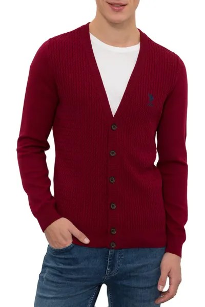 Кардиган мужской U.S. POLO Assn. G081GL0TH0Grover-SK20 красный S