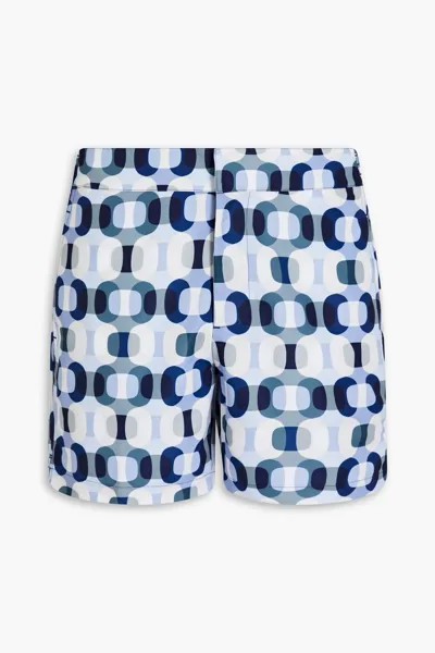 Короткие плавки-шорты с принтом Frescobol Carioca, темно-синий
