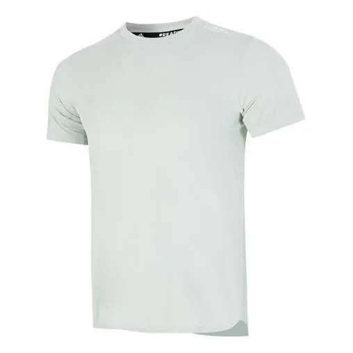 Футболка Adidas Solid Color Athleisure Casual Sports Round Neck Short Sleeve flax Green T-Shirt, Зеленый