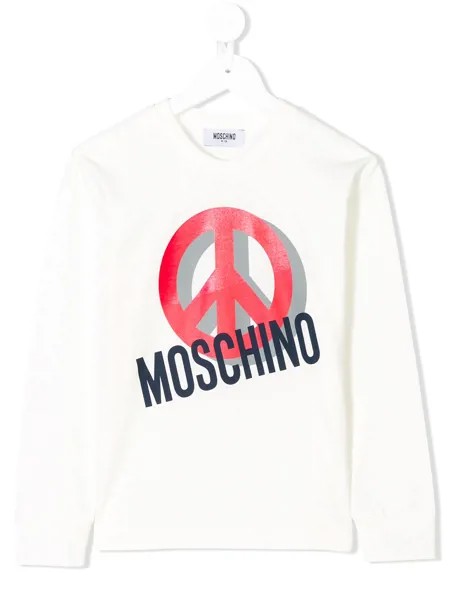 Moschino Kids peace logo T-shirt