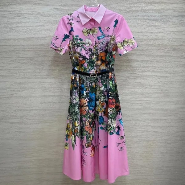 Женское хлопковое платье с 3D принтом, элегантное плиссированное платье с поясом и свободной юбкой, y2k, одежда для лета, бюстгальтер, бюстгаль...