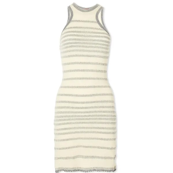 Платье Jean Paul Gaultier x KNWLS Mariniere Pointelle Sleeveless Mi, серый/бежевый