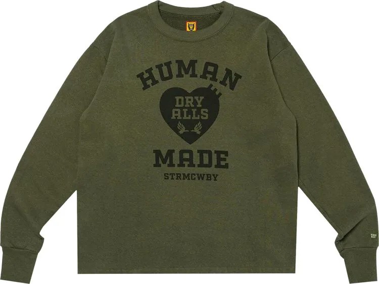 Толстовка Human Made Military 'Olive Drab', зеленый