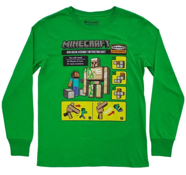 Minecraft Лонгслив Iron Golem