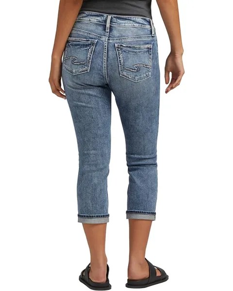 Джинсы Silver Jeans Co. Elyse Mid-Rise Capris L43002SOC248, индиго