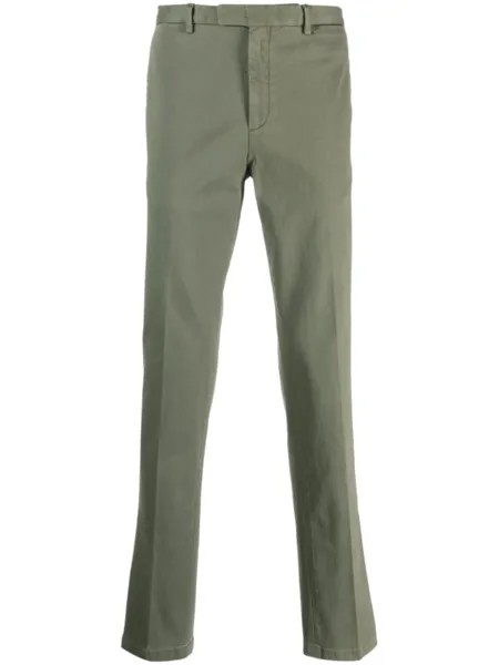 Boglioli straight-leg chino trousers, зеленый