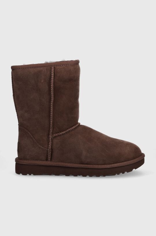Замшевые зимние ботинки Classic Short II Ugg, коричневый