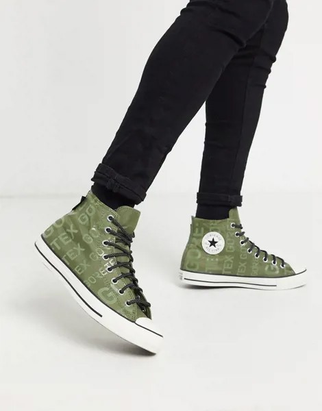 Зеленые кроссовки с логотипом Converse Chuck Taylor All Star Gore-Tex-Зеленый