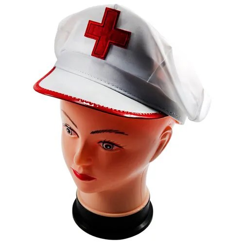Карнавальная фуражка медсестры кепка медицинская