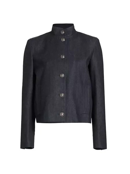 Джинсовая куртка из кашемира Loro Piana, цвет dark blue wash