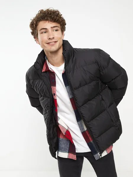 Стандартное мужское надувное пальто с воротником-стойкой