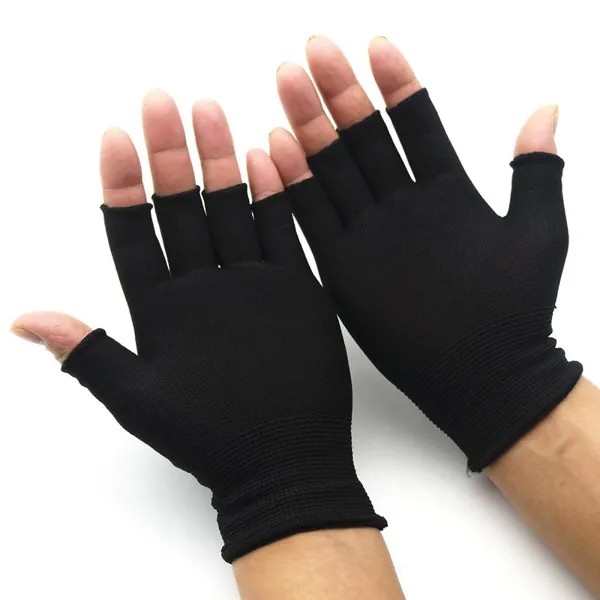 Перчатки без пальцев для женщин и мужчин Шерсть Вязаные запястья Хлопчатобумажные перчатки