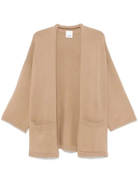 Allude открытый кардиган, коричневый