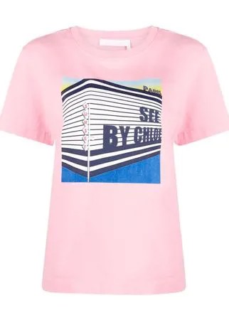 See by Chloé футболка с графичным принтом