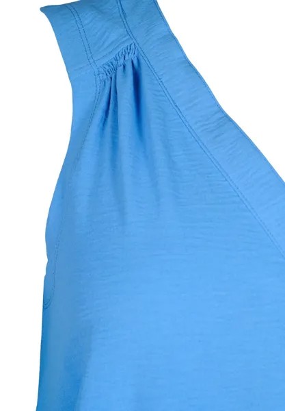 Блуза ÄRMELLOSES MIT FALTENDETAILS Zizzi, синий
