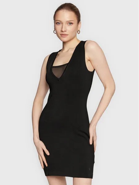Коктейльное платье узкого кроя Guess, черный