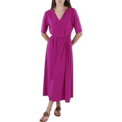 Женское фиолетовое вечернее платье миди MSK с v-образным вырезом S BHFO 8089