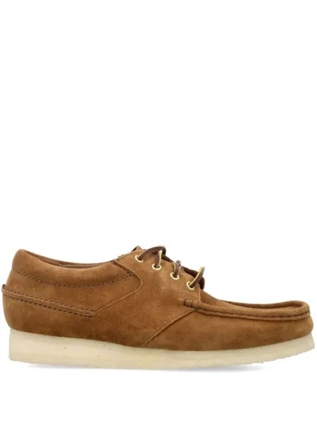 Clarks Originals замшевые топсайдеры Wallabee, коричневый