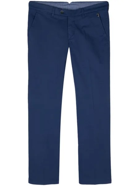 Corneliani зауженные брюки чинос, синий
