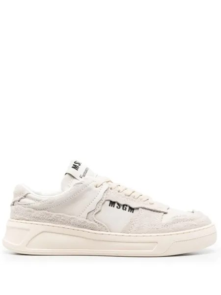 Кроссовки MSGM With Logo, светло-бежевый/черный