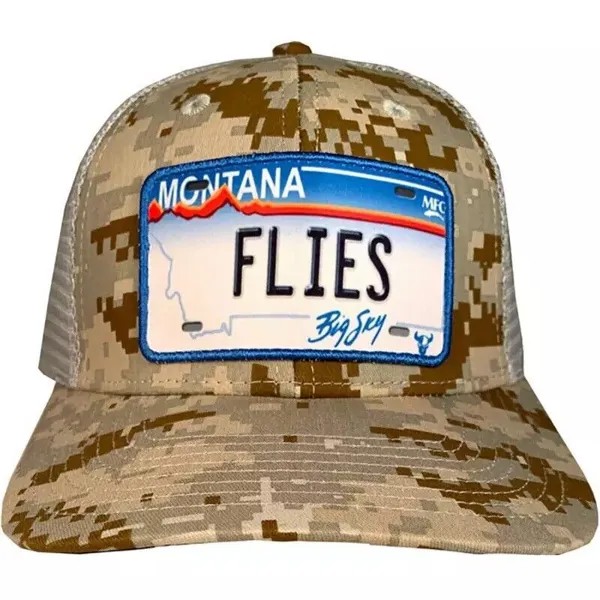 Кепка/кепка дальнобойщика Montana MFC Flies Fly Fishing — цифровой камуфляж — номерной знак