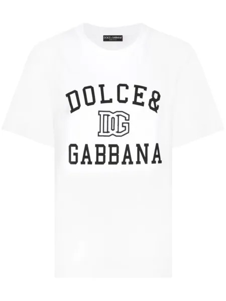 Dolce & Gabbana футболка с логотипом, белый
