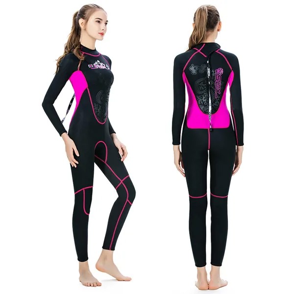 Водонепроницаемый теплый гидрокостюм для дайвинга, женский купальник, сплошной купальник 3 мм, костюм для серфинга