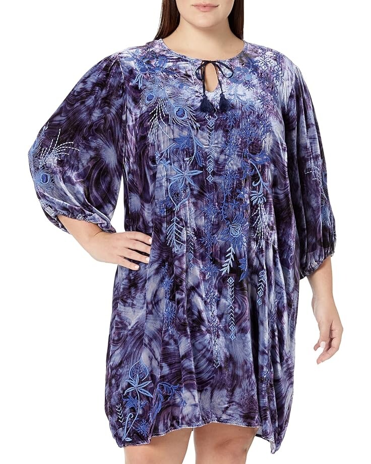 Платье Johnny Was Plus Size Azure Velvet Relaxed, цвет Multi