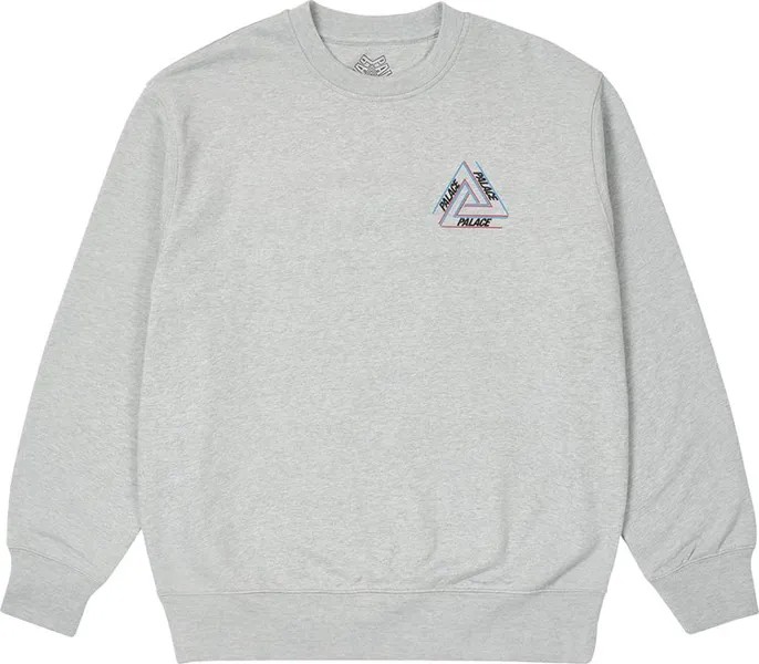 Толстовка Palace Basically A Tri-Ferg Crew 'Grey Marl', серый