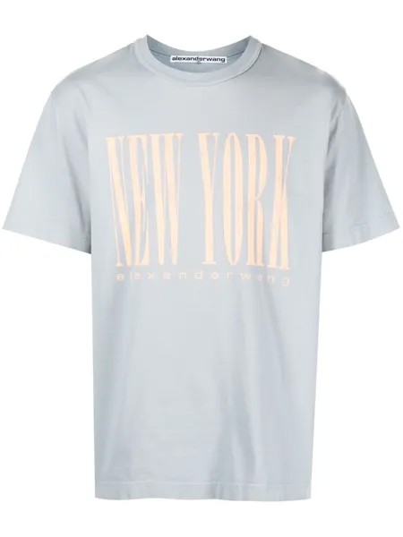 Alexander Wang футболка NY с графичным принтом, синий