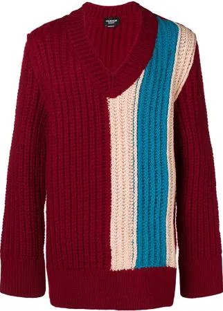 Calvin Klein 205W39nyc свитер свободного кроя рыхлой вязки с полосками